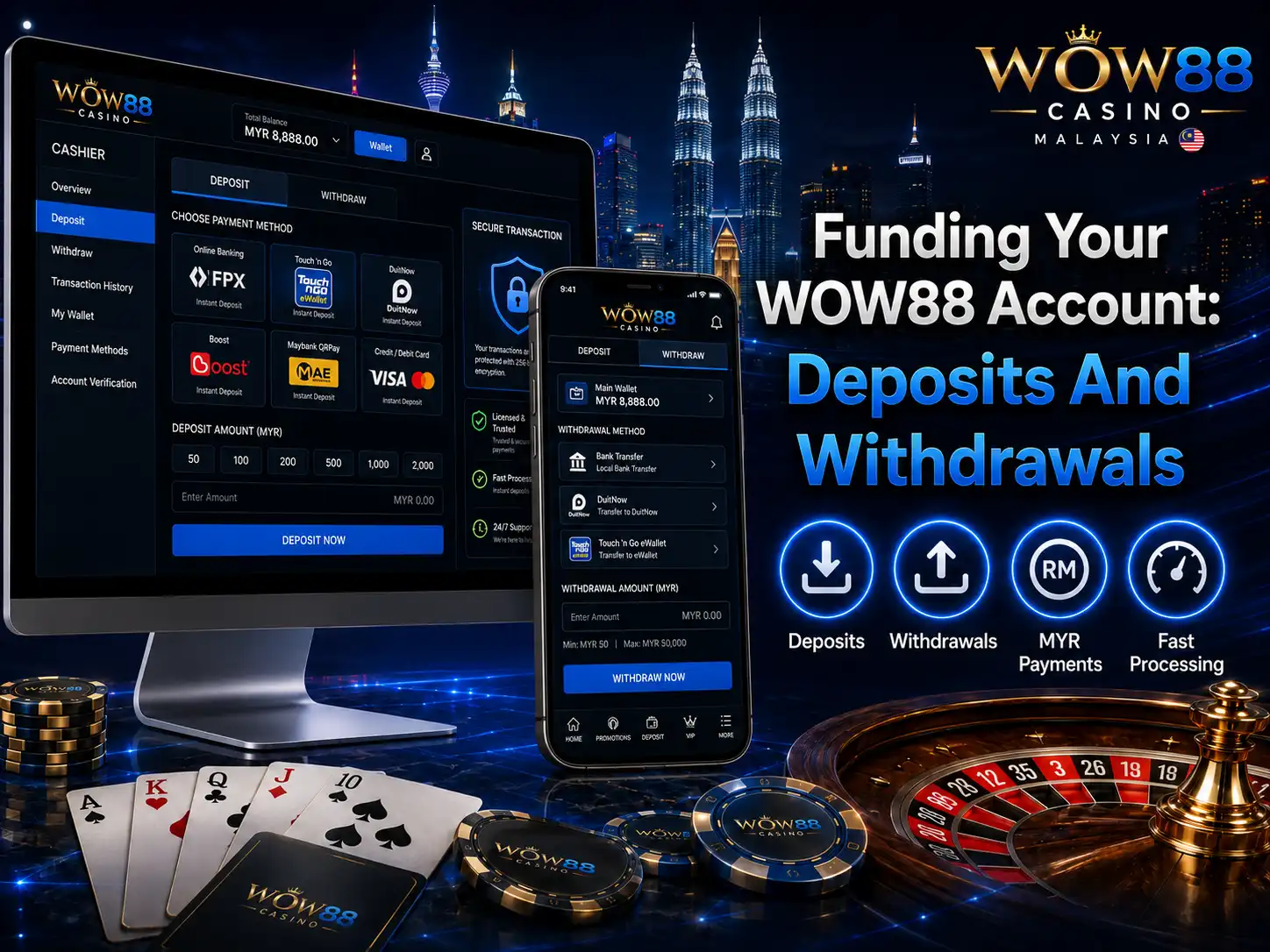 Funding Your WOW88 Account: Deposits And Withdrawals